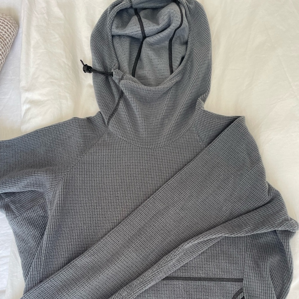 Melanzana micro grid hoodie